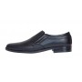 Pantofi barbati eleganti, din piele naturala, Negru cu elastic 891N